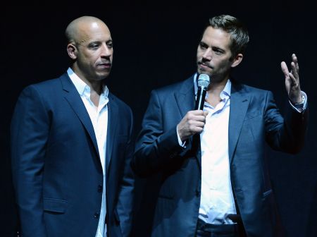 Paul and Vin deliver a little speech at CinemaCon 2013.