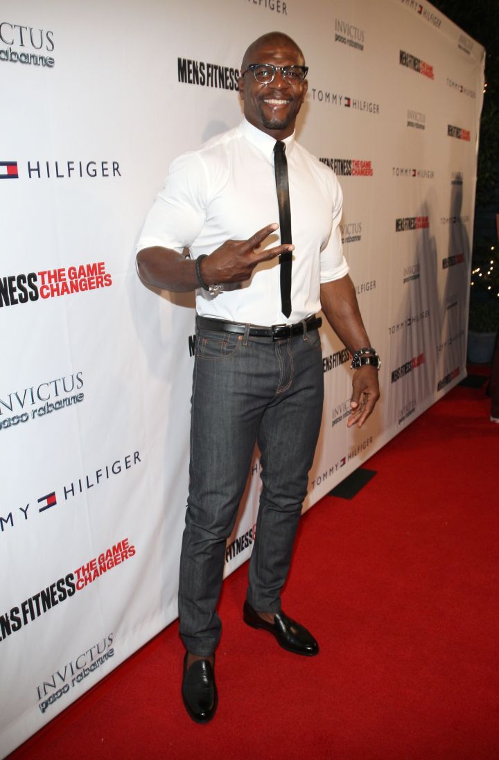 Terry Crews showed the crowd how to have a good time as he arrived at the 2014 Men’s Fitness ‘Game Changers’ Celebration.
