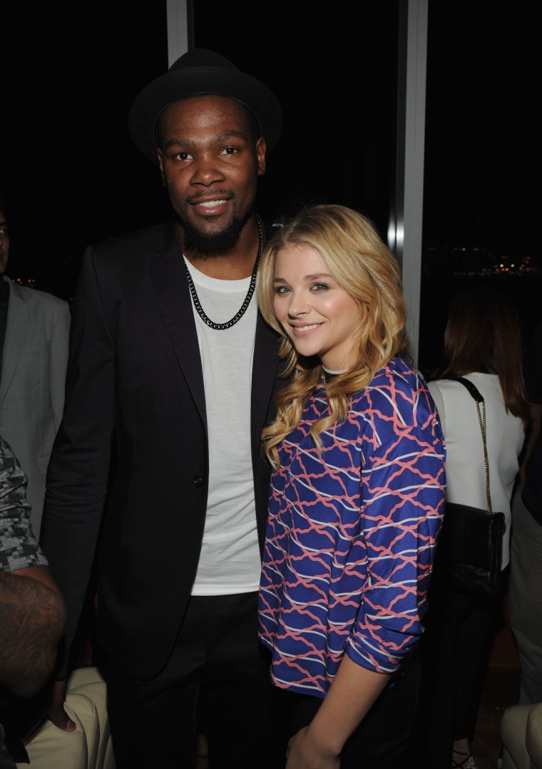 Kevin Durant and Chloe Moretz at the NBA 2K15 Launch Celebration at The Standard.