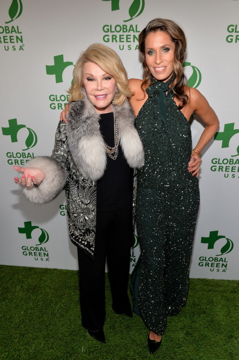 Joan and Melissa work the green carpet at Global Green USA’s 11th Annual Pre-Oscar party.