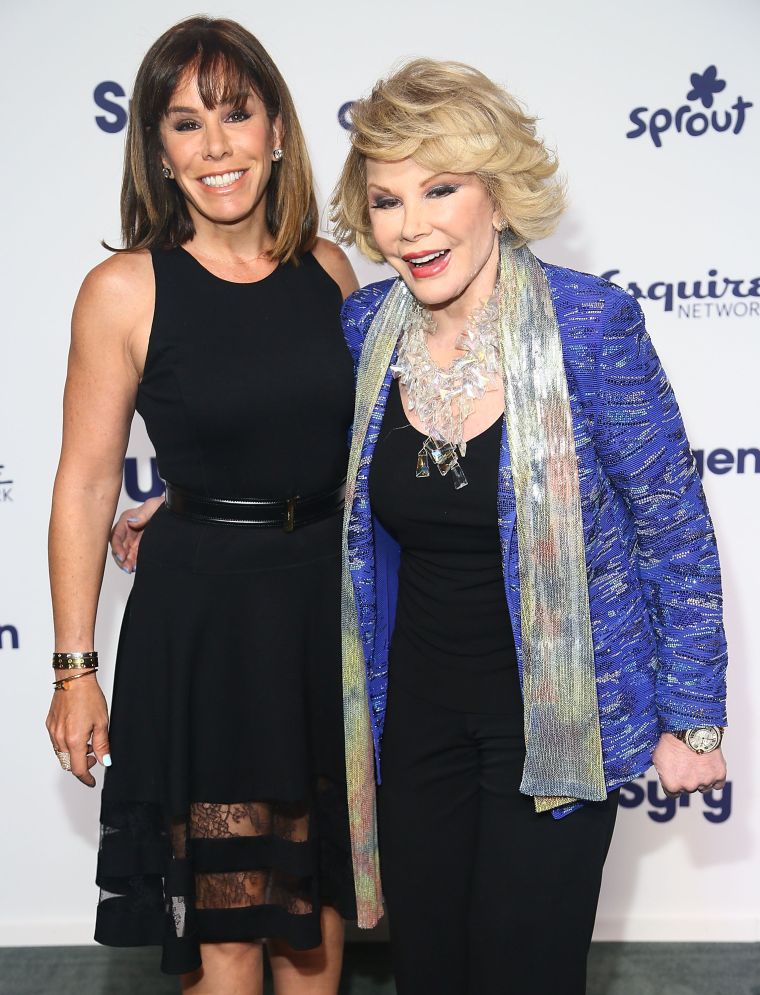Joan and her daughter Melissa Rivers hit the red carpet at NBCUniversal Cable Upfronts.