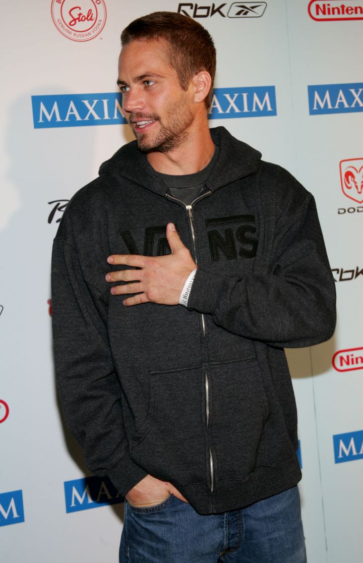 Paul hits the Maxim Super Bowl Party in a hoodie and jeans in 2005.