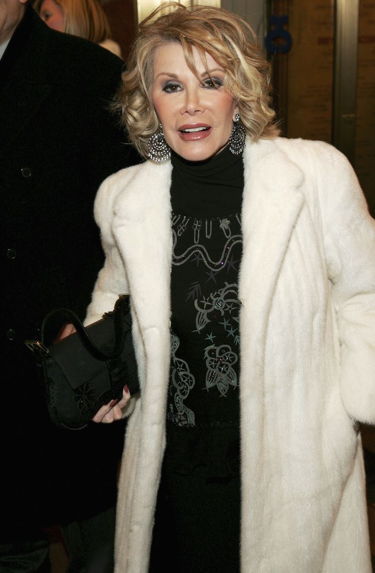 Rivers attending the opening night of “Dirty Rotten Scoundrels.”