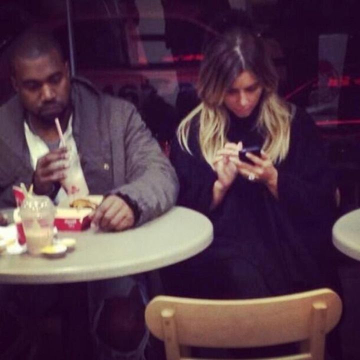 Kanye West eating Wendy’s.