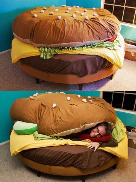 A Cheeseburger Bed Definitely Beats Out Any Sealy Mattress.