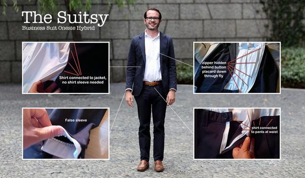 The Suitsy…A Business Suit Onesie.