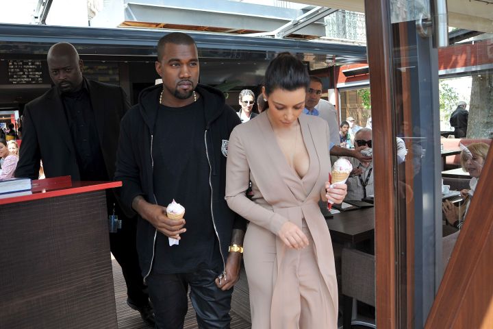 KimYe make an emergency ice cream stop in France.