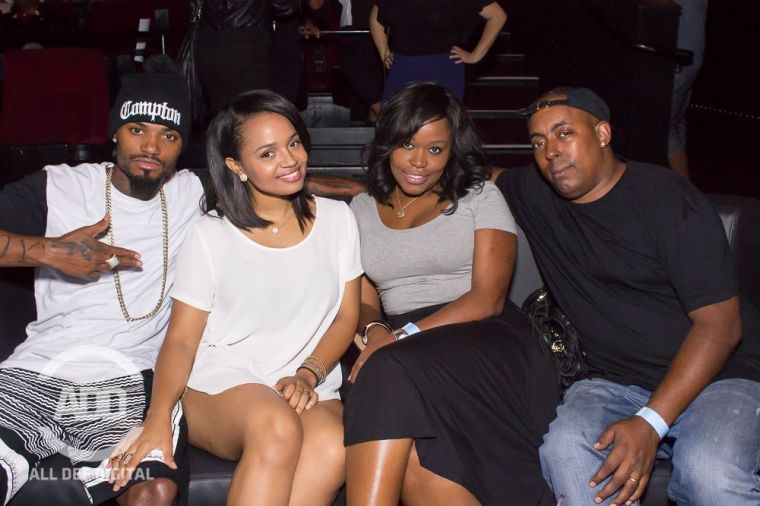 Kyla Pratt brings it in close for a quick flick at the show.