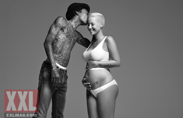 Wiz showed off Amber’s belly in the October/November 2012 issue of XXL.