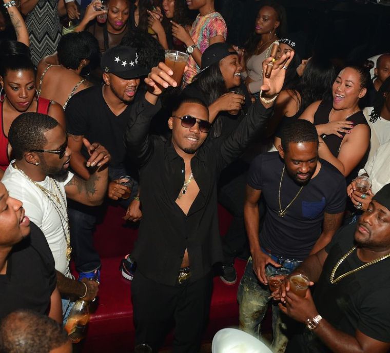 Nas celebrates his birthday at Compound Atlanta with Hennessy V.S.