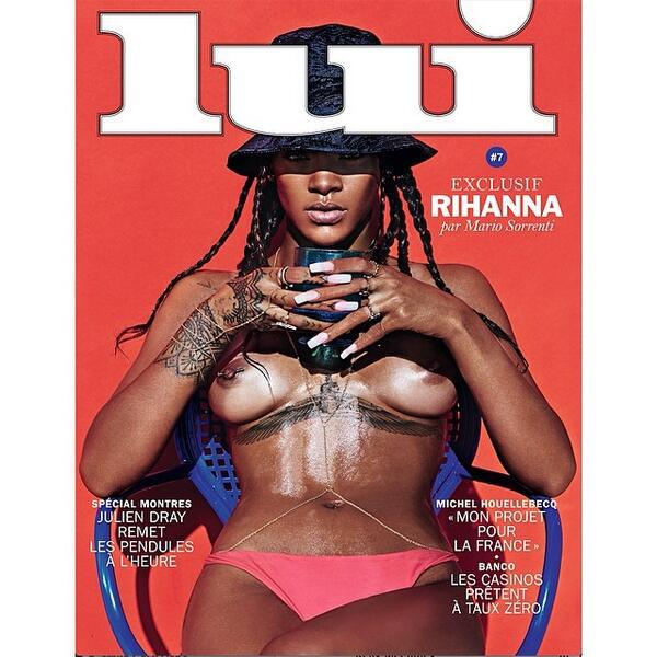 Rihanna bares it all for Lui’s May 2014 issue.