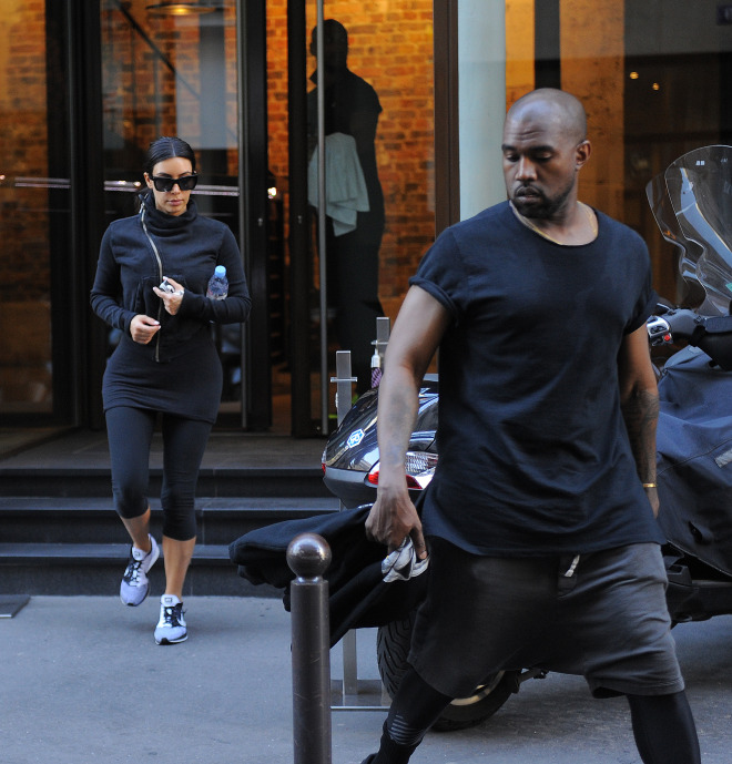 Kanye West after getting his #gymflow on.