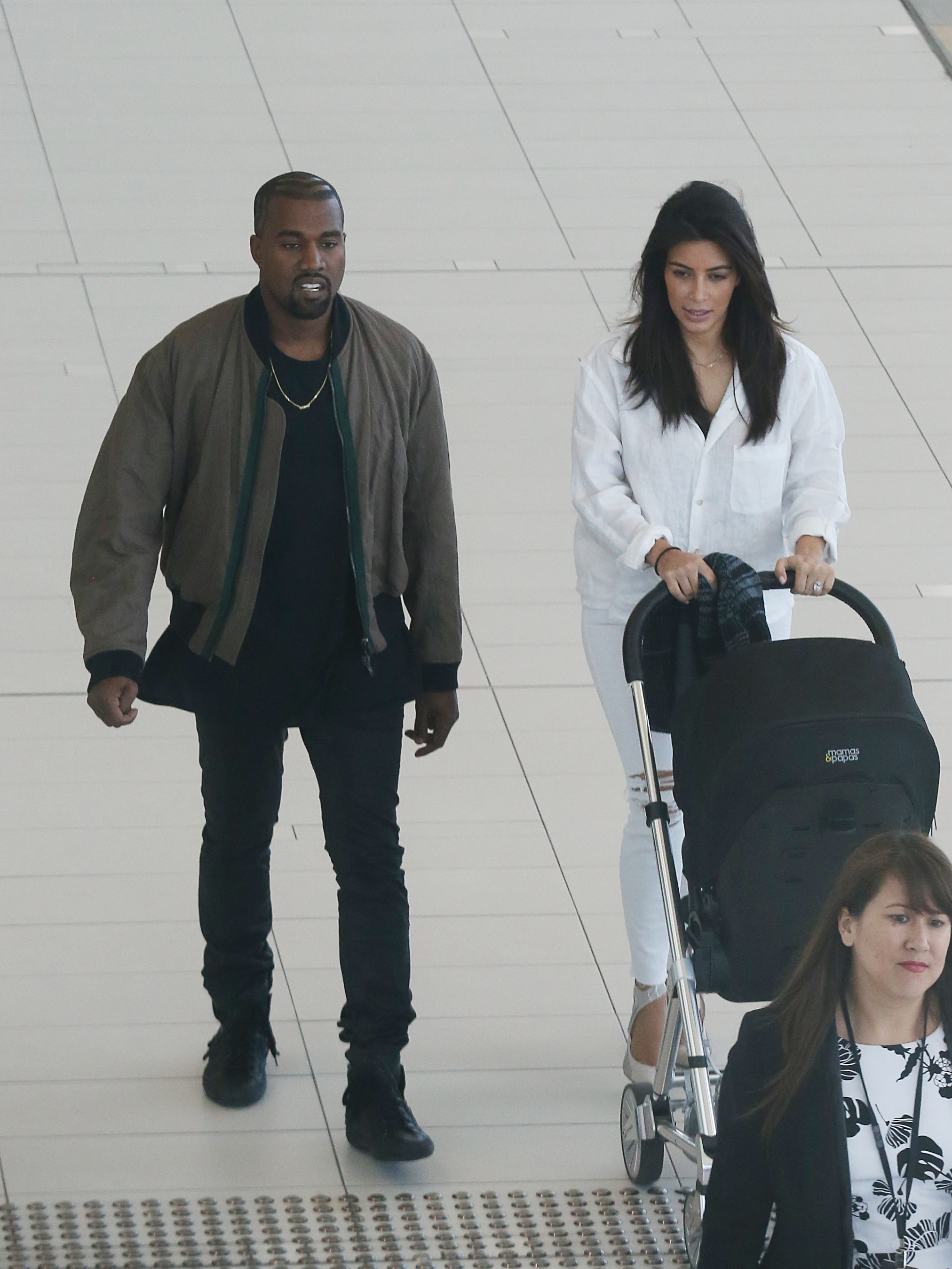 kim kardashian kanye west north west Brisbane airport