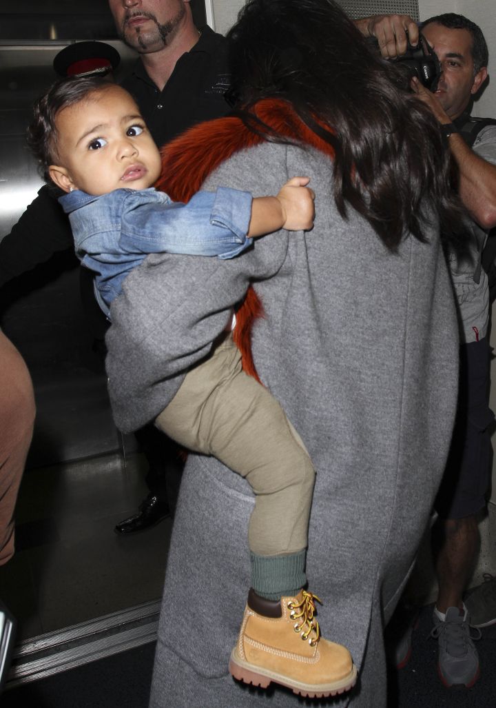 …When they coordinated complete denim and military green ensembles. (Yeezy taught her well.)