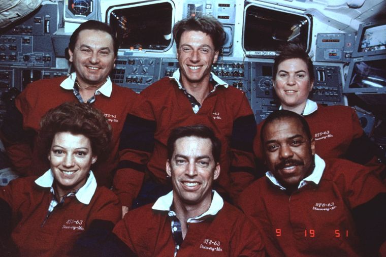 Janice Elaine Voss (upper right) held the record for the most trips taken into space by a woman. She continued working with NASA before dying of the disease in 2012.