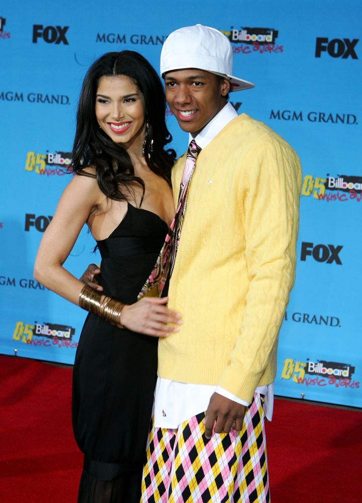 Roselyn Sanchez and Nick Cannon arrive at the 2005 Billboard Music Awards.