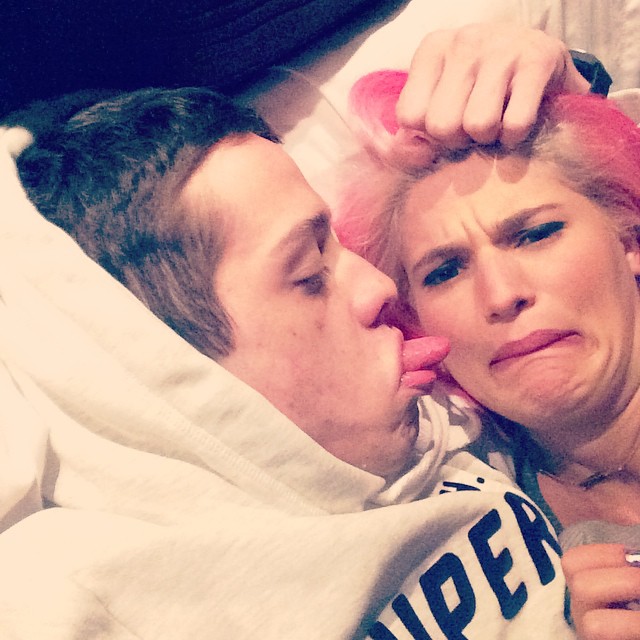 Carly loves her friends.