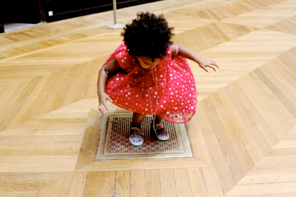 B.I.C is too cute in her polka dot dress.