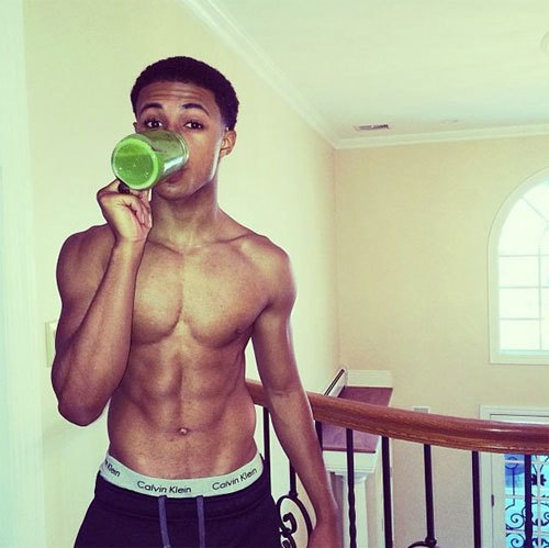 It’s OK to admire. Diggy Simmons is all grown up in his Calvins.