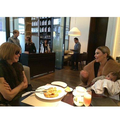 After that time she broke bread with Vogue’s HBIC Anna Wintour.