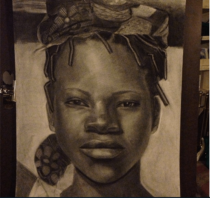 That Time She Created This Beautiful Drawing Of An African Woman.