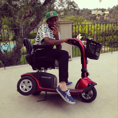 This is Tyler, The Creator riding around and getting it.