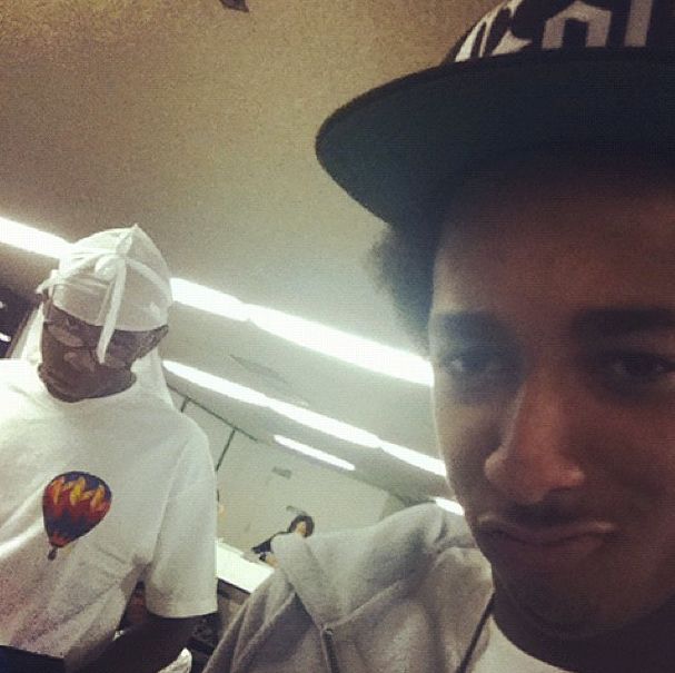 This is Tyler, The Creator letting his durag cape flourish.