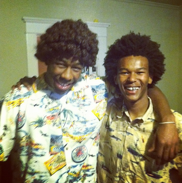 This is Tyler, The Creator with a weird ‘fro of sorts.