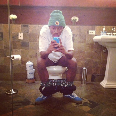 This is Tyler, The Creator on the toilet.
