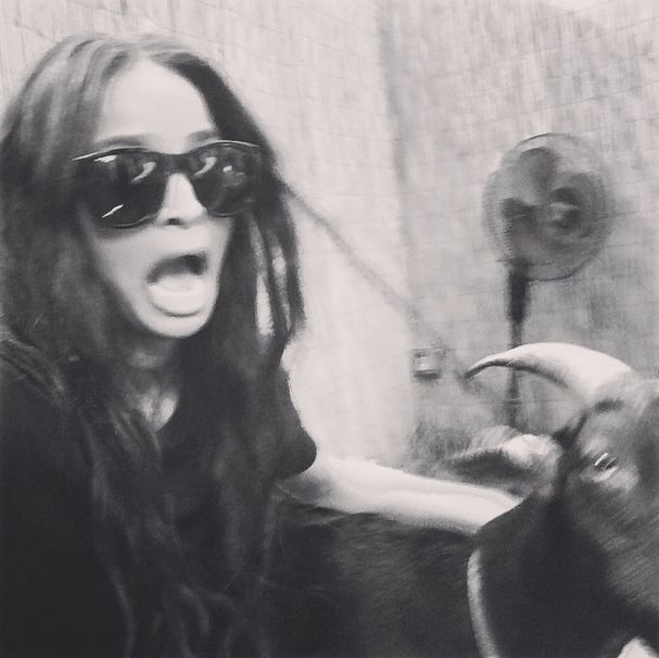 Ciara takes a goat selfie!