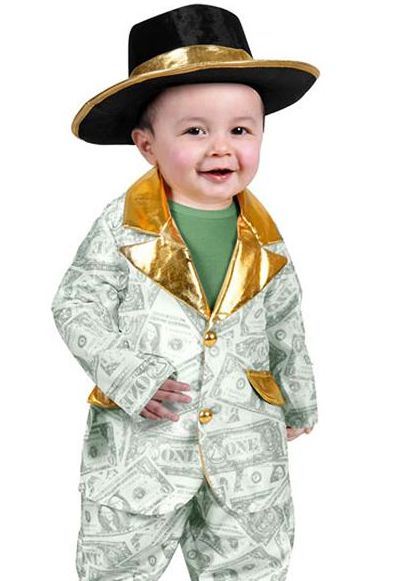 Sure, let’s teach our boys that while “pimpin’ ain’t easy,” it sure is funny for Halloween.