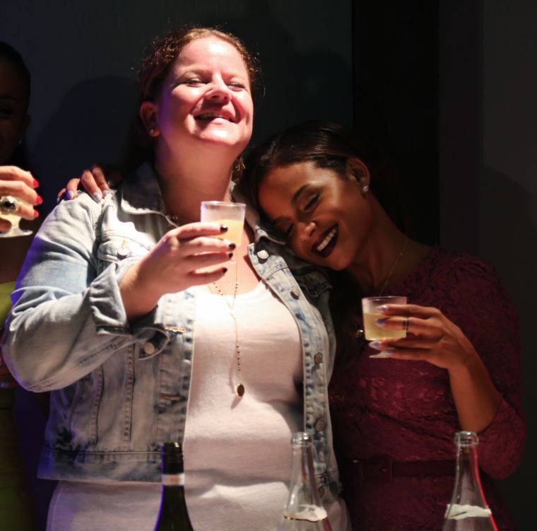 Christina Milian imbibes with her family.