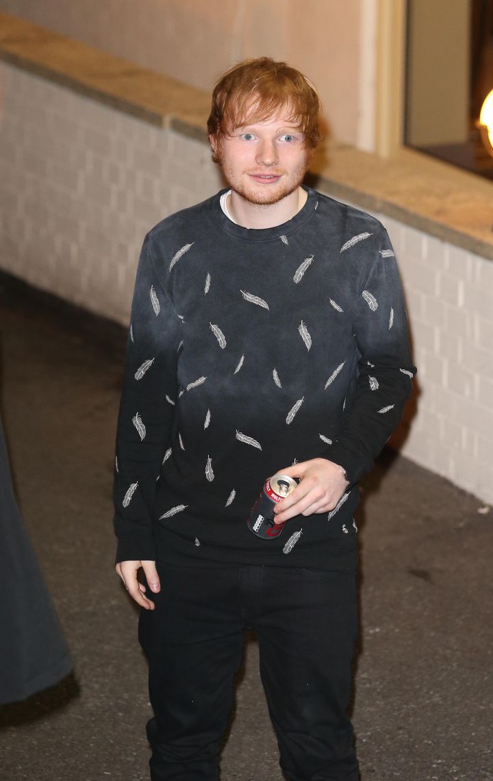 The boy Ed Sheeran was swagged out while leaving the Fountain Studios in Wembley North London after appearing on “The X-Factor” results show.