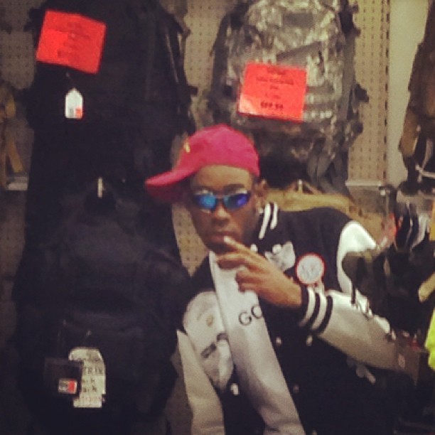 Backpack and glasses swag.