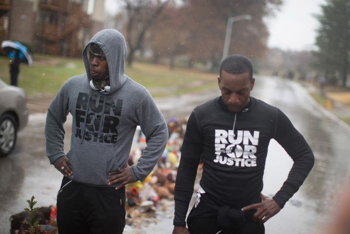 Londrelle Hall and Ray Mills arrive in Ferguson.