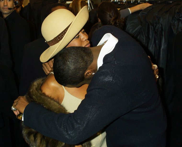 Mama’s boy. Diddy gave his mother, Janice Combs, a big squeeze right after a Sean John fashion show.