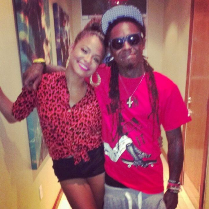 Lil Wayne & Christina “Start A Fire” together hugged up and wearing shades of pink.