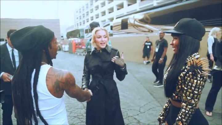 Madonna Shaking Hands With Lil Wayne