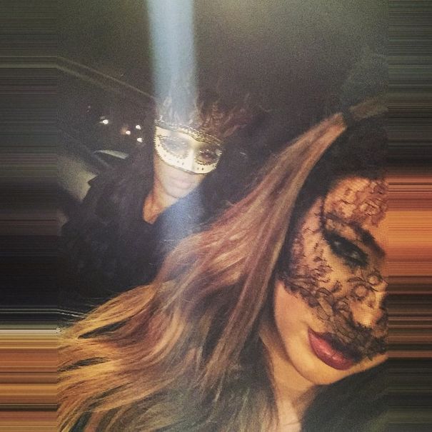 Khloe Kardashian shows off her and Malika’s mask game.