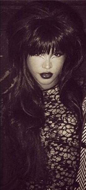 Cassie shows off more of her Halloween look.