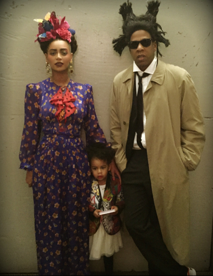 Beyonce, Jay Z & Blue Ivy show out at Frida Khalo, Jean-Michel Basquiat and their Picasso Baby.