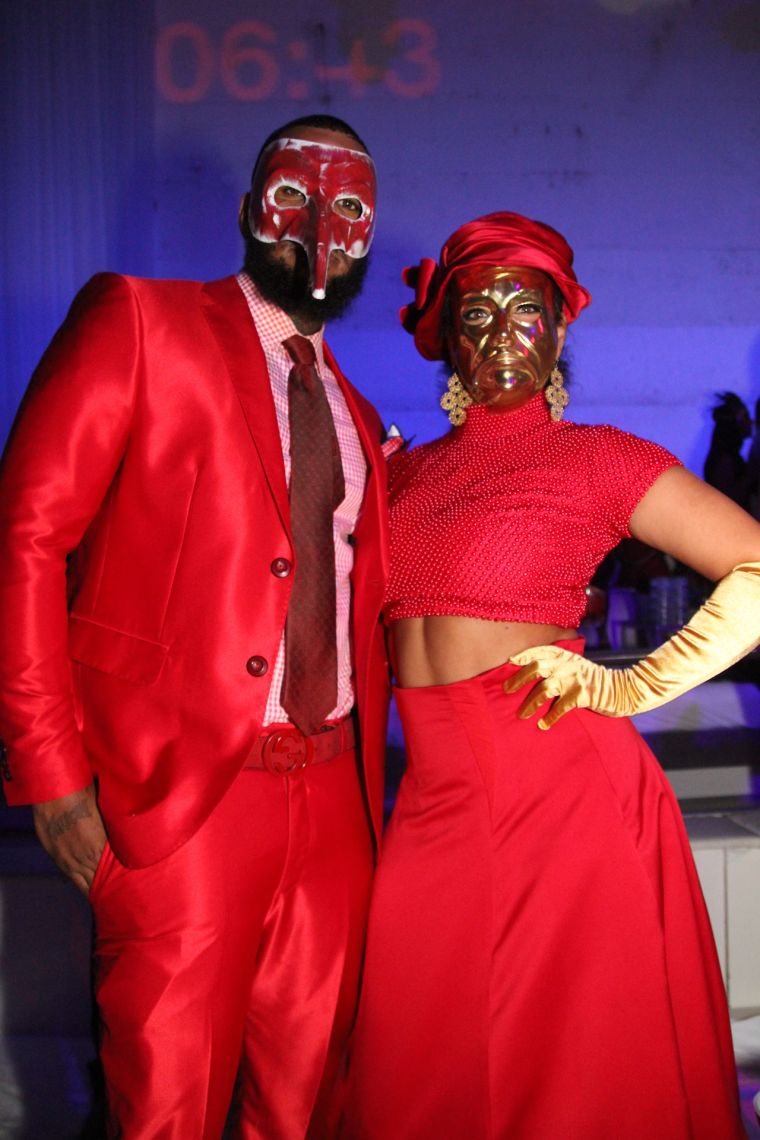 The Game and LisaRaye pose it up inside his bash.