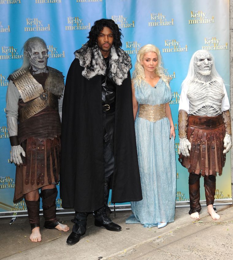 Michael Strahan and Kelly Ripa dress up in their second Halloween outfits.