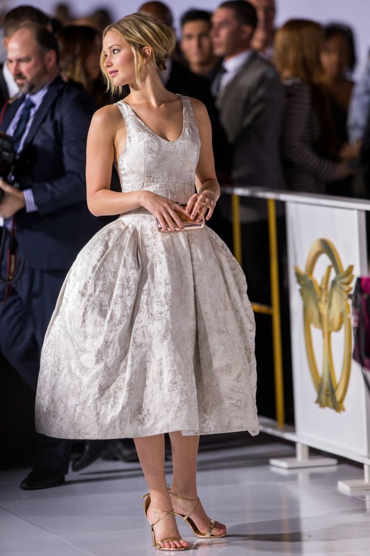 Jennifer Lawrence attends the premiere of Lionsgate’s ‘The Hunger Games: Mockingjay – Part 1’ at Nokia Theatre L.A.