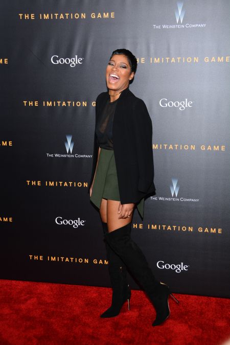 Keke Palmer wows on the carpet for ‘The Imitation Game’ New York premiere at Ziegfeld Theater.