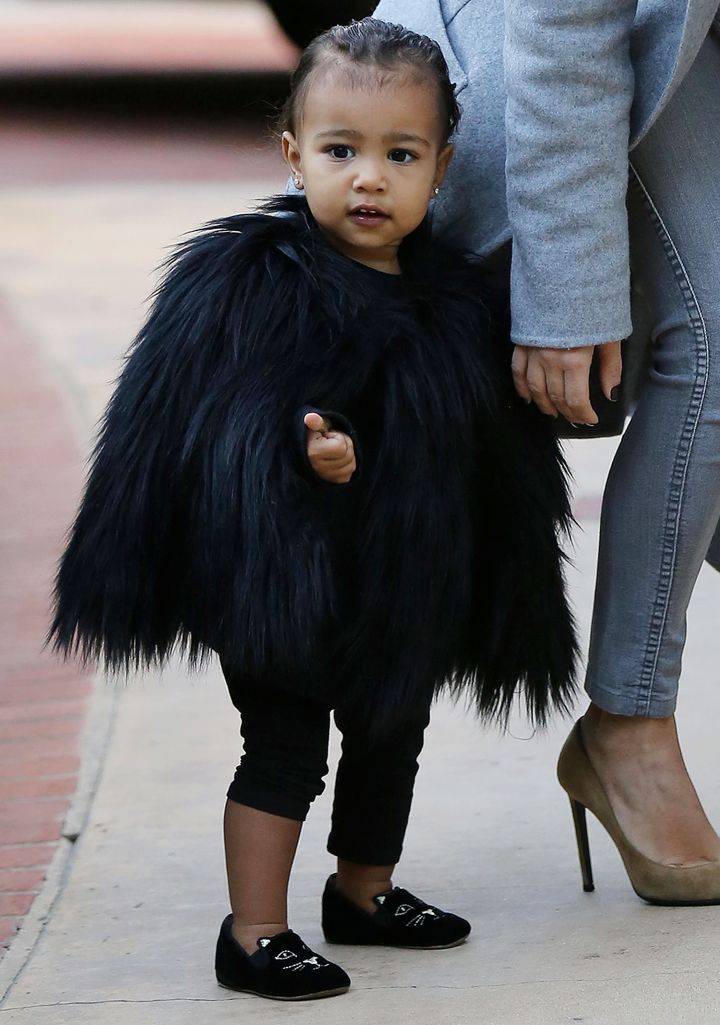 Kim K. and Kanye’s daughter North West.