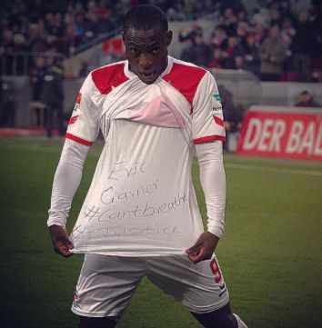 Soccer player Anthony Ujah showed his support for Eric Garner after scoring a goal.