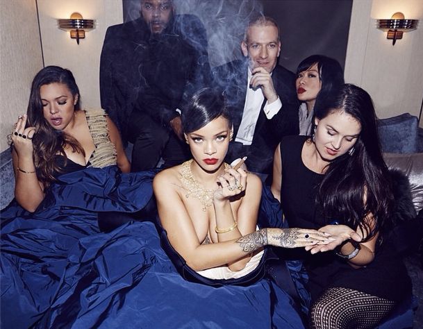 Rihanna has an amazing time with friends and family at her first-ever Diamond Ball.