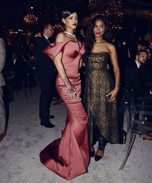 Rihanna has an amazing time with friends and family at her first-ever Diamond Ball.