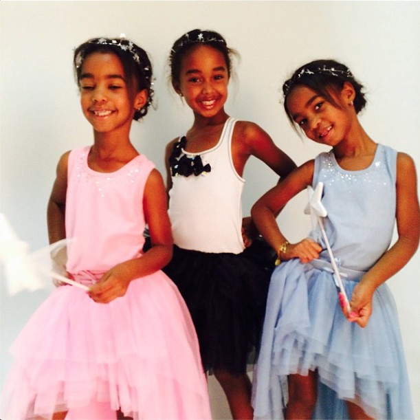 Diddy’s daughters D’Lila, Chance, and Jessie James.